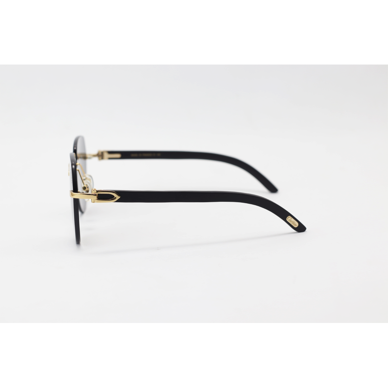Briston Black Rimless Aviator Sunglasses